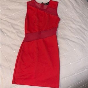 red topshop dress
